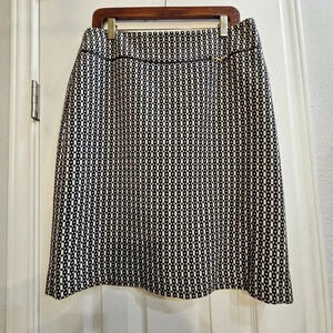 BANANA REPUBLIC Black & White Tweed Straight Skirt